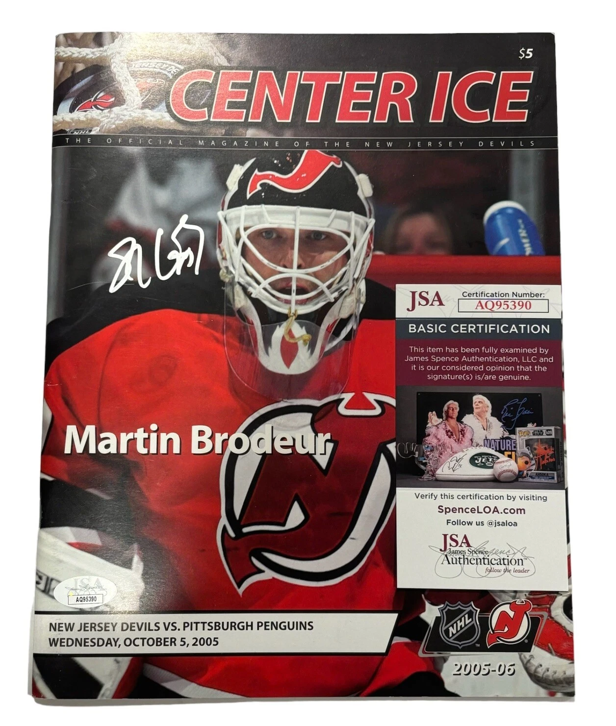 Sidney Crosby Signed Auto Official NHL Debut Program 10/5/2005 Jsa Coa Penguins