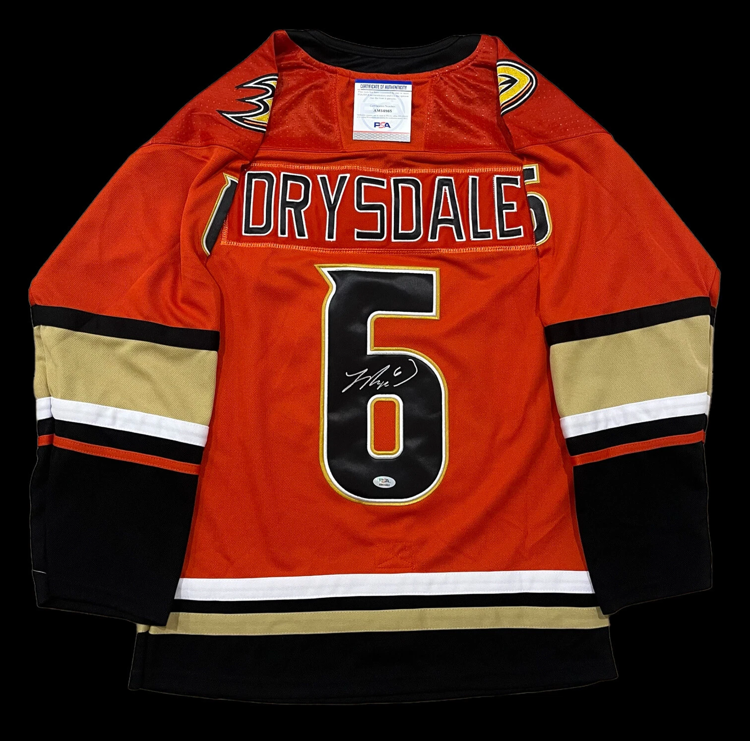 Jamie Drysdale Signed Autographed Anaheim Ducks #6 Jersey Auto Psa/Dna Coa