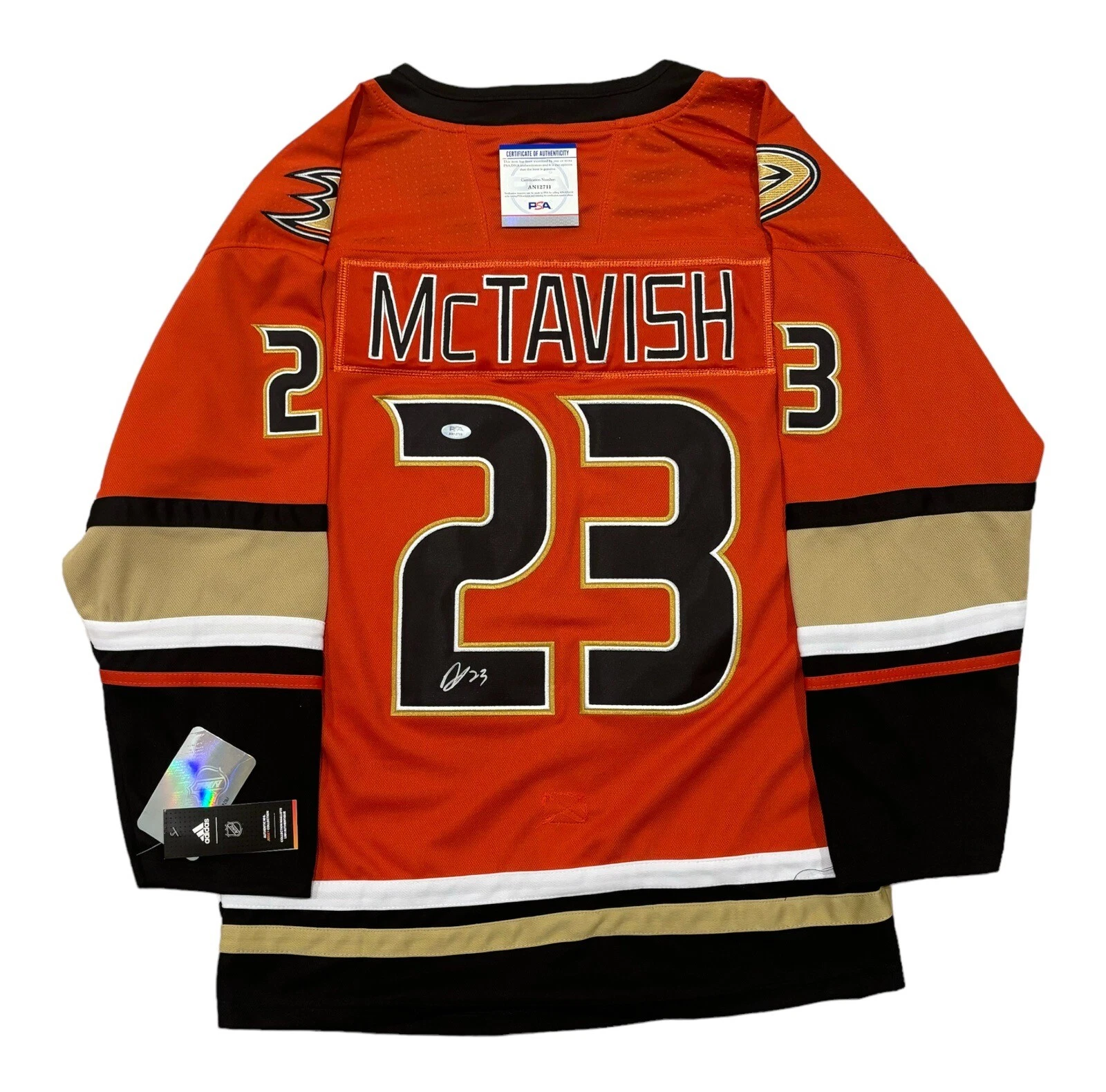 Mason McTavish Signed Autographed Anaheim Ducks #23 Jersey Psa/Dna Coa Auto