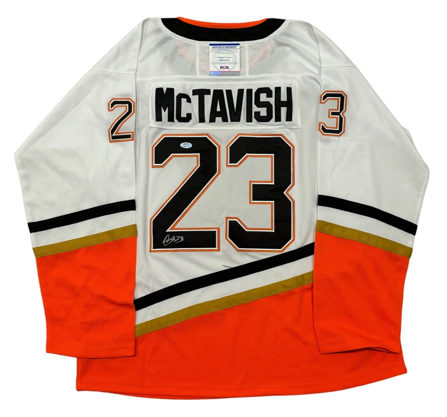 Mason McTavish Signed Autographed Anaheim Ducks #23 Jersey Psa/Dna Coa Auto