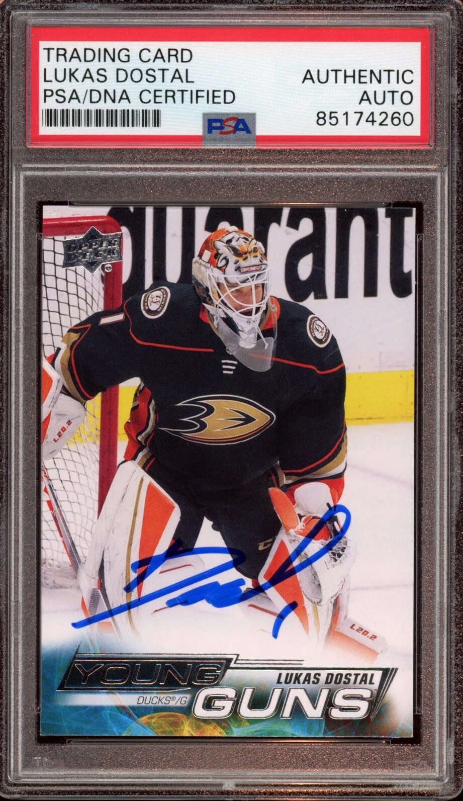 2022 Upper Deck #203 Lukas Dostal Young Guns Rookie Card Auto Psa/Dna RC