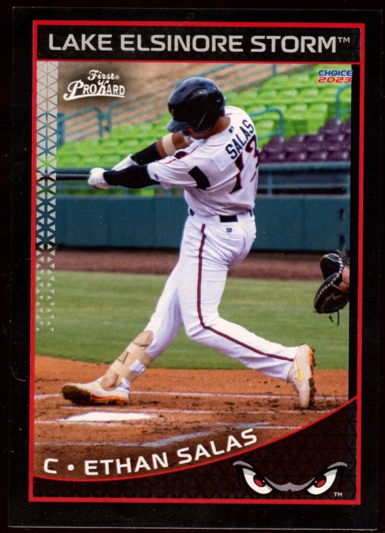 2023 Choice Lake Elsinore Storm Ethan Salas 1st Pro Rookie Card /500 RC Padres