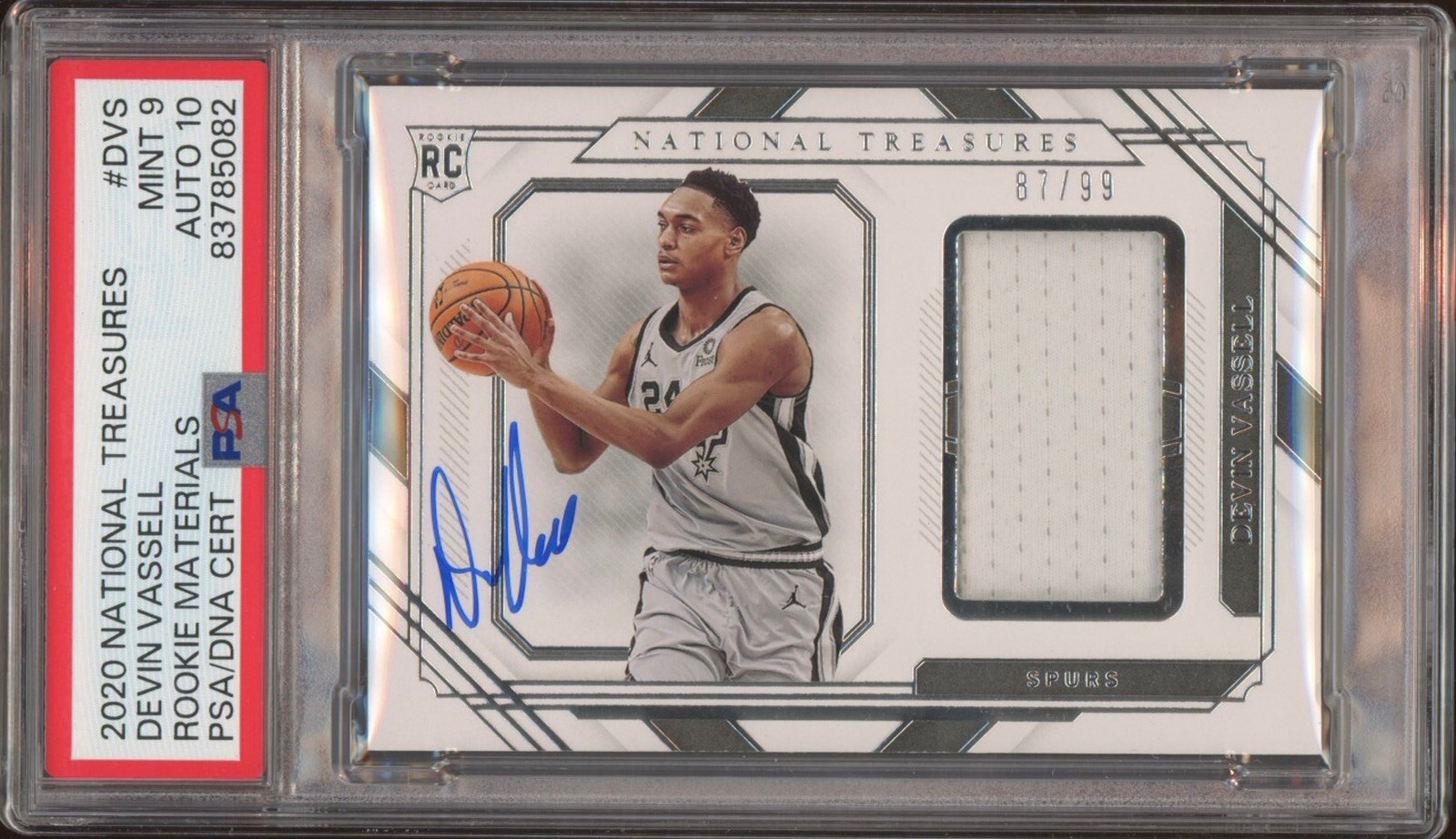 2020 National Treasures Devin Vassell Rookie Material RPA Auto /99 Psa MINT 9/10