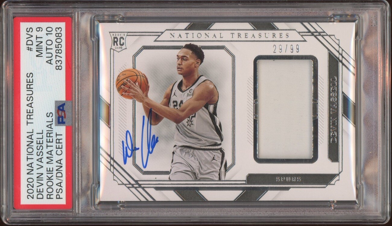 2020 National Treasures Devin Vassell Rookie Material RPA Auto /99 Psa MINT 9/10