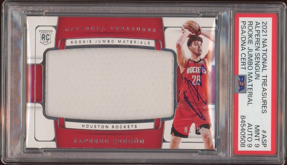 2021 National Treasures Alperen Sengun Rookie Jumbo RPA Auto /99 Psa MINT 9/9