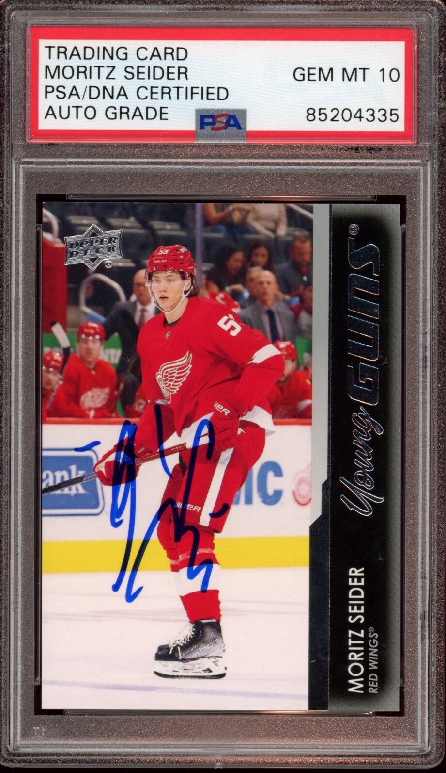 2021 Upper Deck #469 Moritz Seider Young Guns Signed Rookie Card Psa GEM 10 AUTO