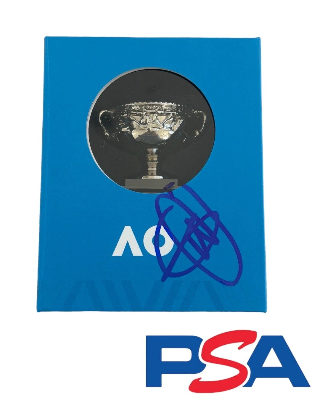Novak Djokovic Signed Autograph Australian Open AO Mini Trophy Psa/Dna Coa Auto