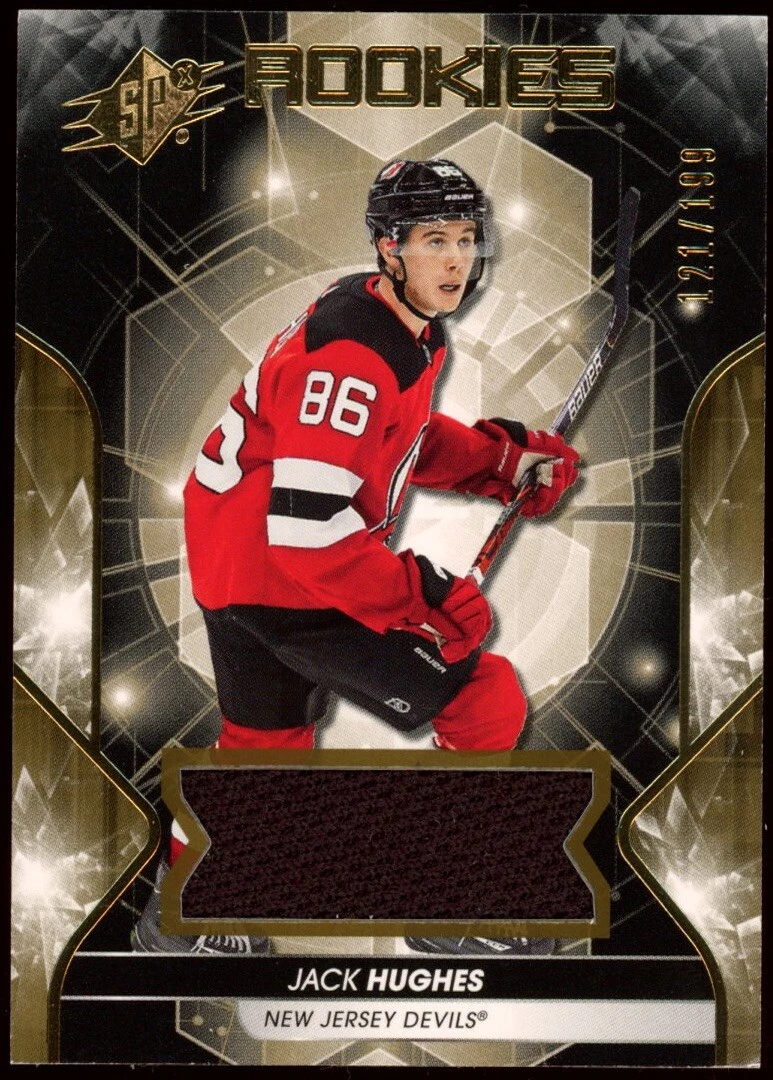 2019-20 Upper Deck SPX Hockey #100 Jack Hughes Rookie Jersey Patch /199