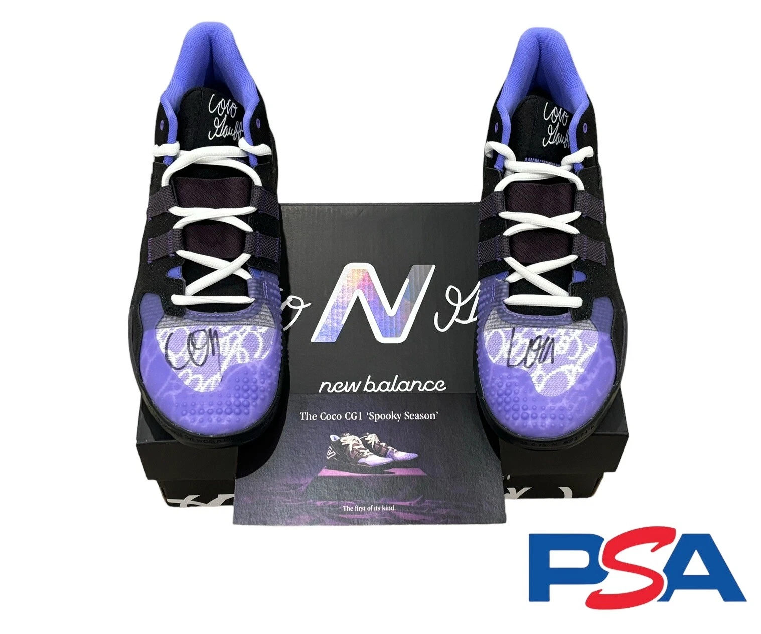Coco Gauff Signed New Balance CG1 Tennis Shoes Spooky Season Psa/Dna Auto