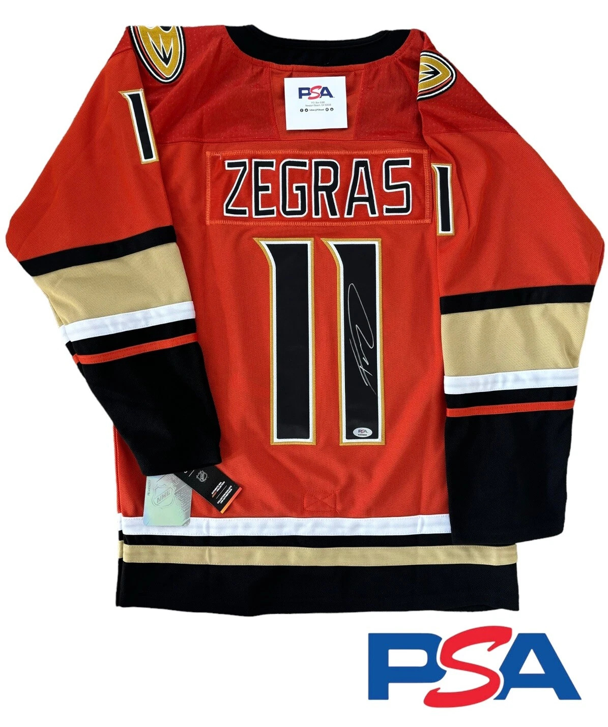 Trevor Zegras Signed Autographed Anaheim Ducks #11 Jersey Psa/Dna Auto