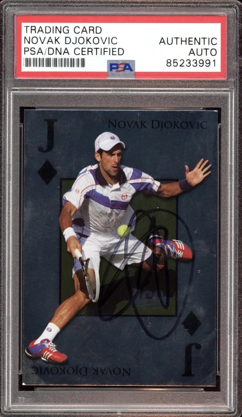 Novak Djokovic Signed 2011 Ace Authentic #RF16 Match Point 2 Royal Card Psa Auto