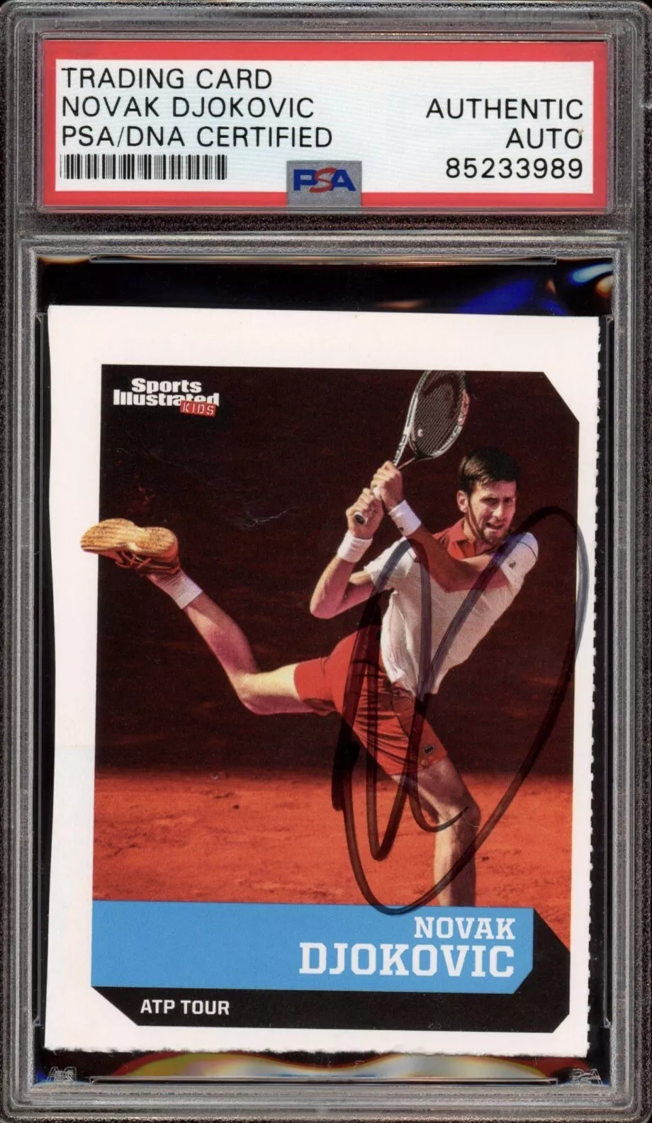 Novak Djokovic Signed 2019 Sports Illustrated For Kids #800 Card Psa/Dna Auto