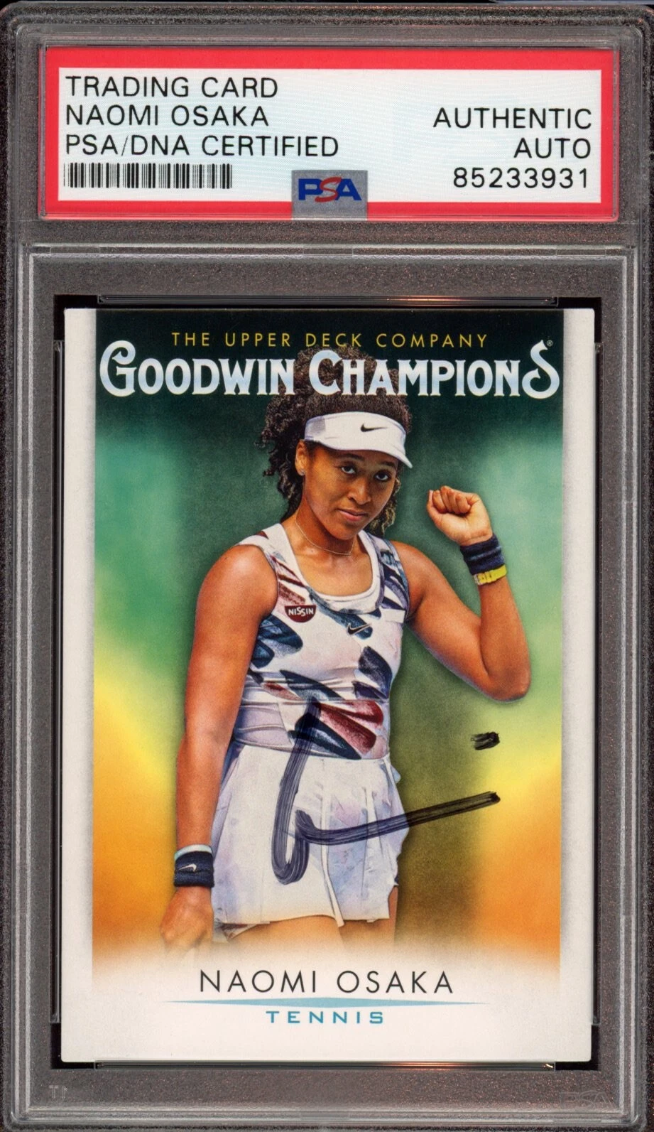 Naomi Osaka Signed 2021 Upper Deck Goodwin Champions Card #15 Psa/Dna Auto