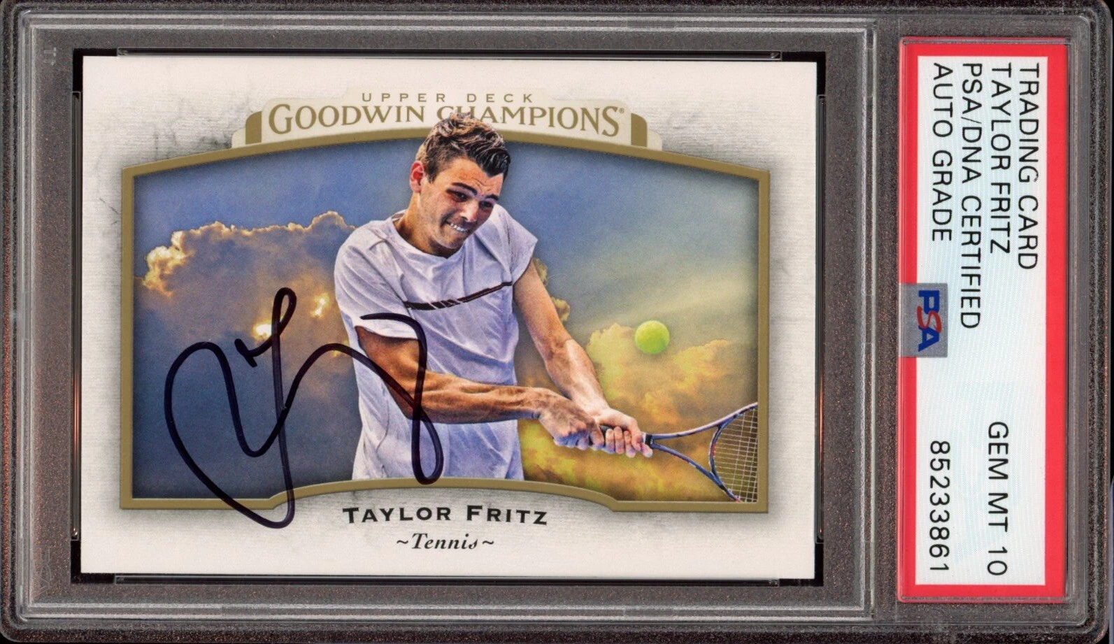 TAYLOR FRITZ SIGNED 2017 UD GOODWIN CHAMPIONS #84 ROOKIE CARD PSA GEM MT 10 AUTO COLLECTIBLE MEMORABILIA
