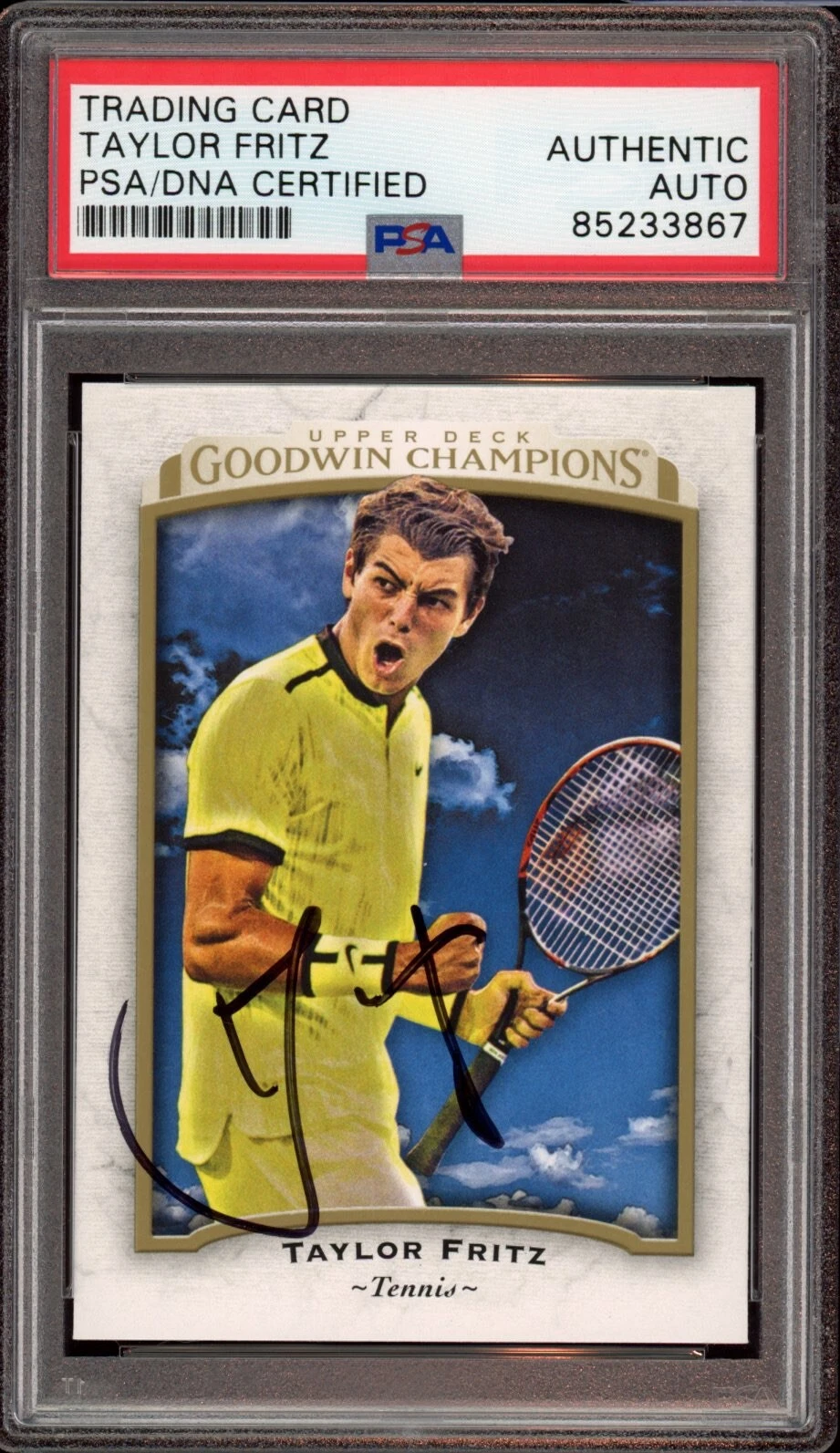 TAYLOR FRITZ SIGNED 2017 UPPER DECK GOODWIN CHAMPIONS #34 ROOKIE CARD PSA AUTO COLLECTIBLE MEMORABILIA