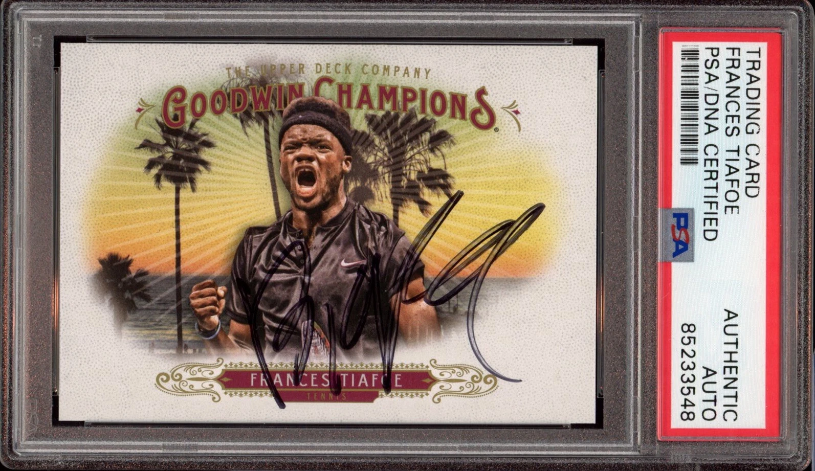 Frances Tiafoe Signed 2018 Upper Deck Goodwin Champions #76 Rookie Card Psa Auto