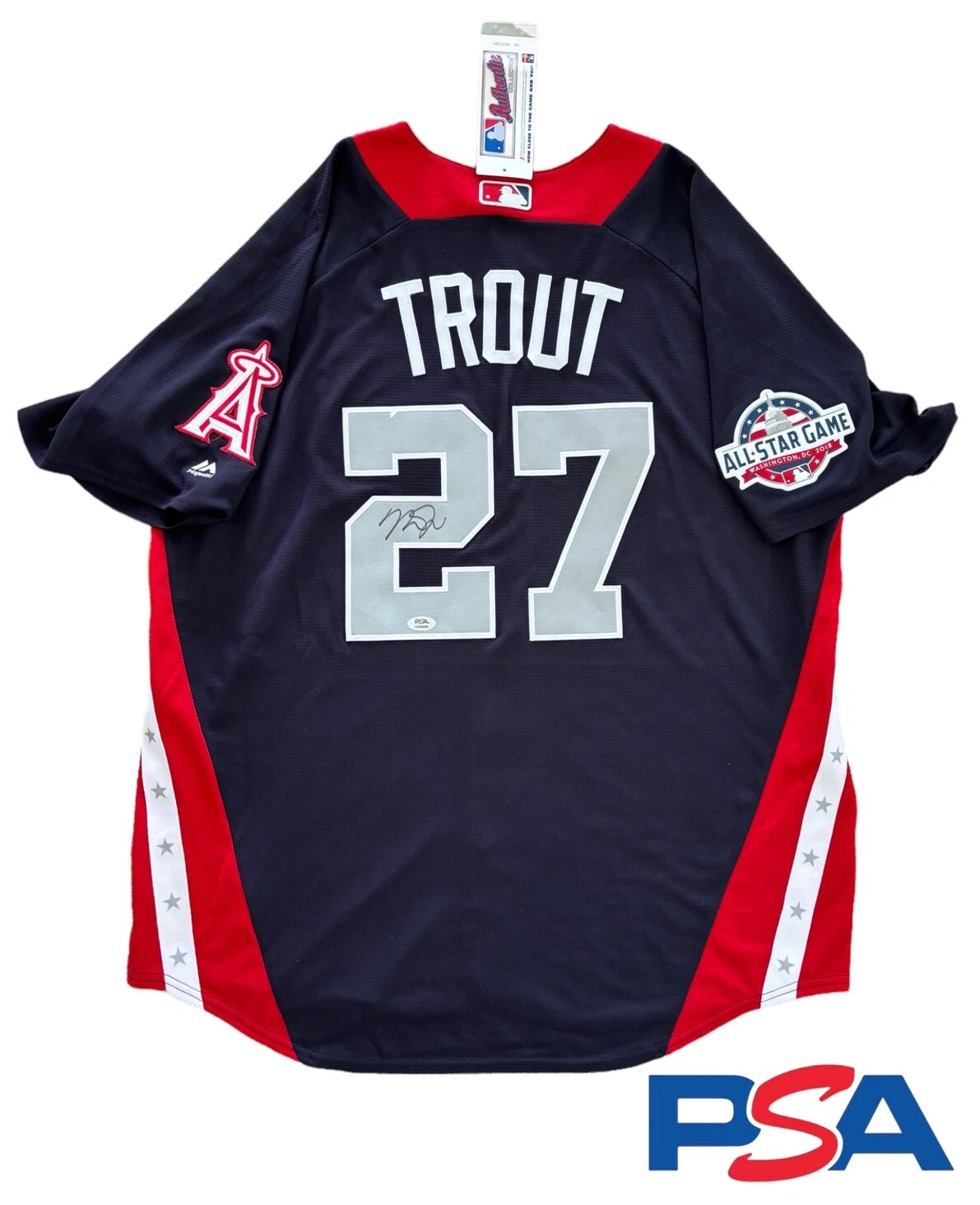 Mike Trout Signed Authentic Majestic 2018 MLB All Star Game Jersey Psa/Dna Auto