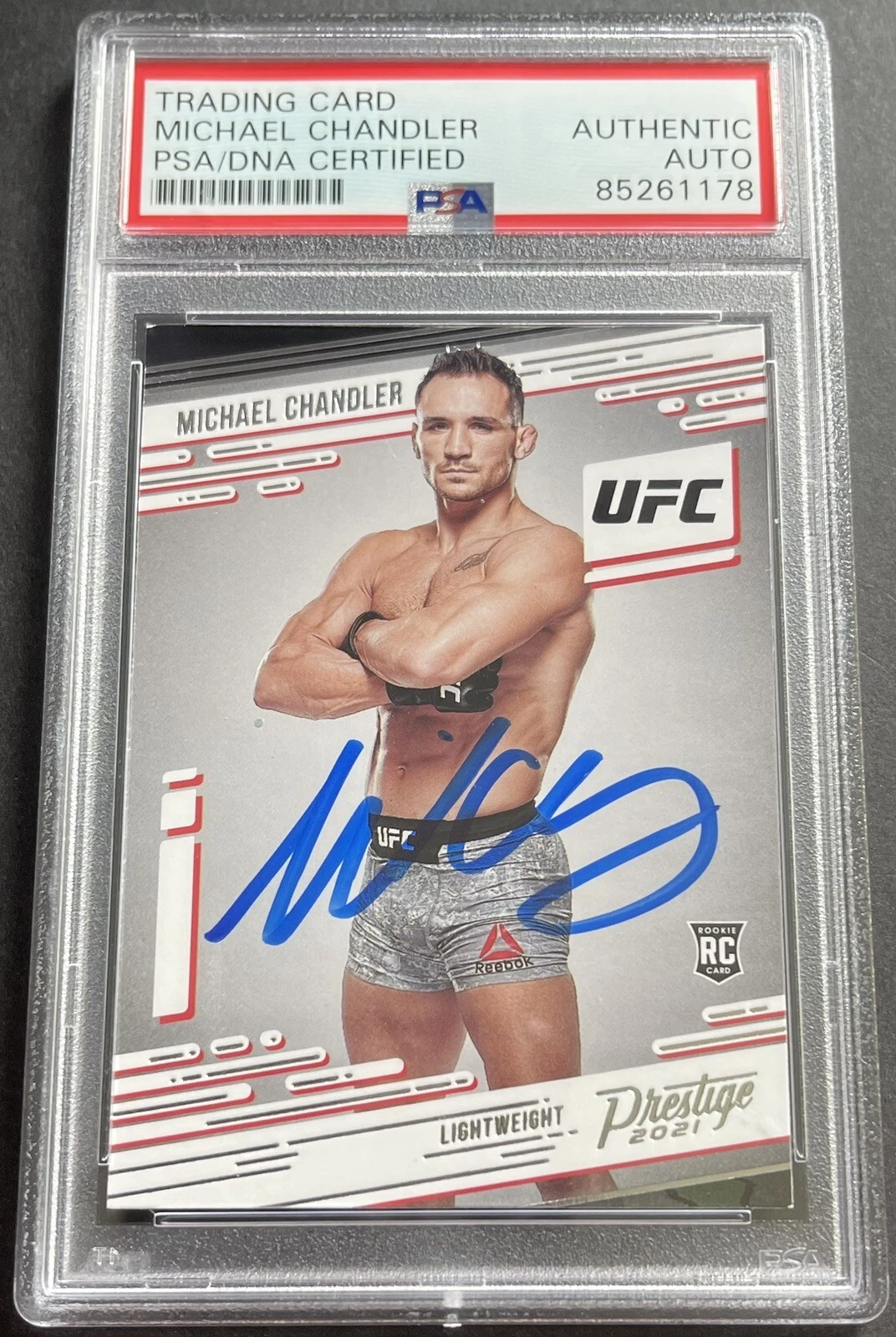 Michael Chandler Signed 2021 Chronicles Prestige Rookie Card UFC PSA/DNA Slab