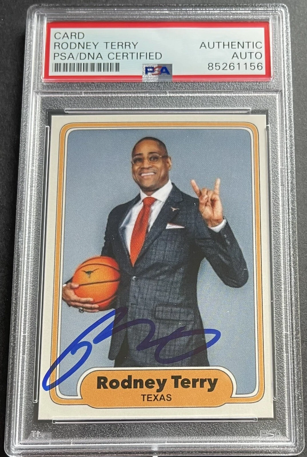 Rodney Terry Signed Autographed Texas Longhorns Custom Card PSA/DNA Slabbed