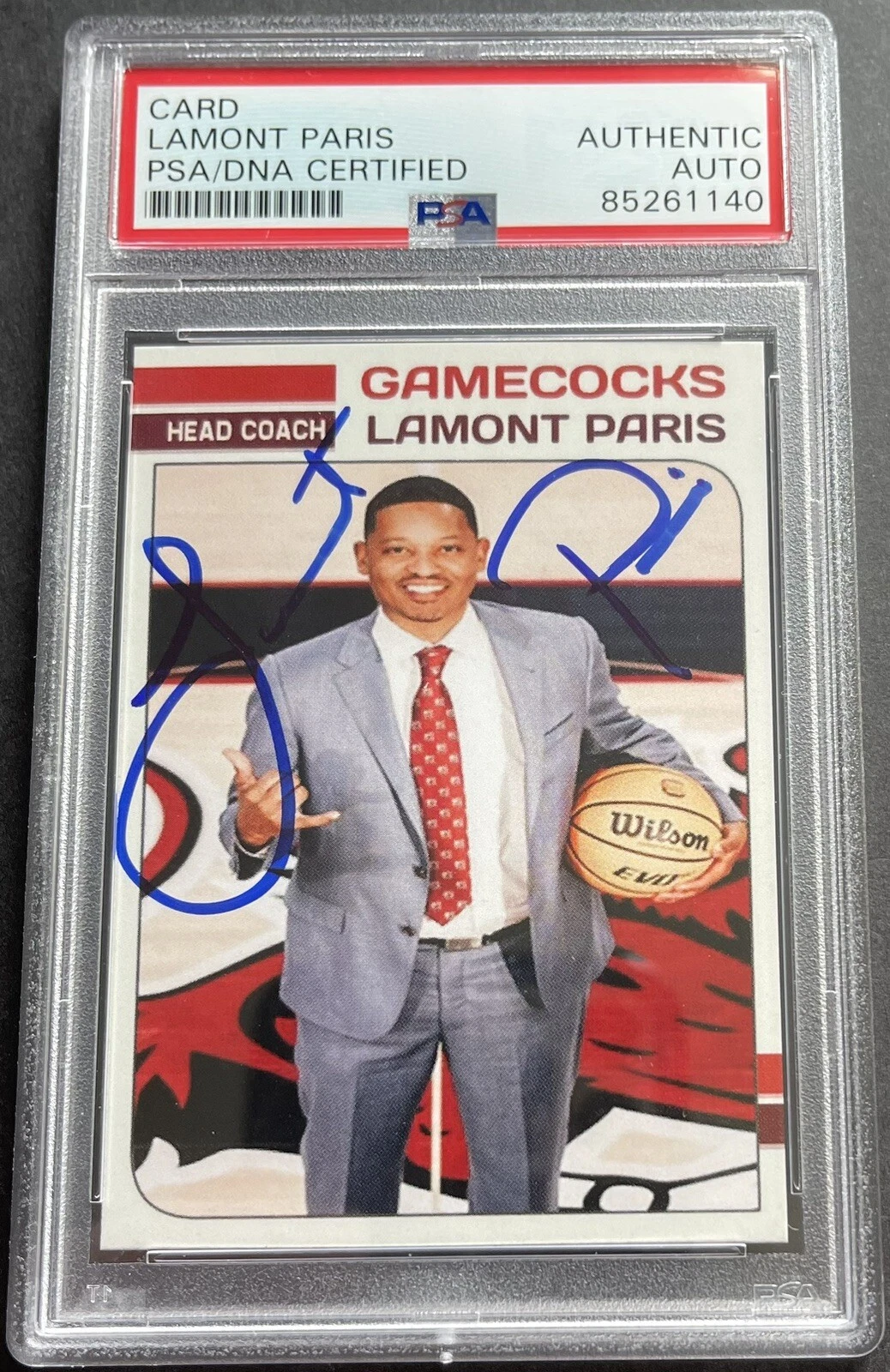Lamont Paris Signed Autographed South Carolina Custom Card PSA/DNA Slabbed