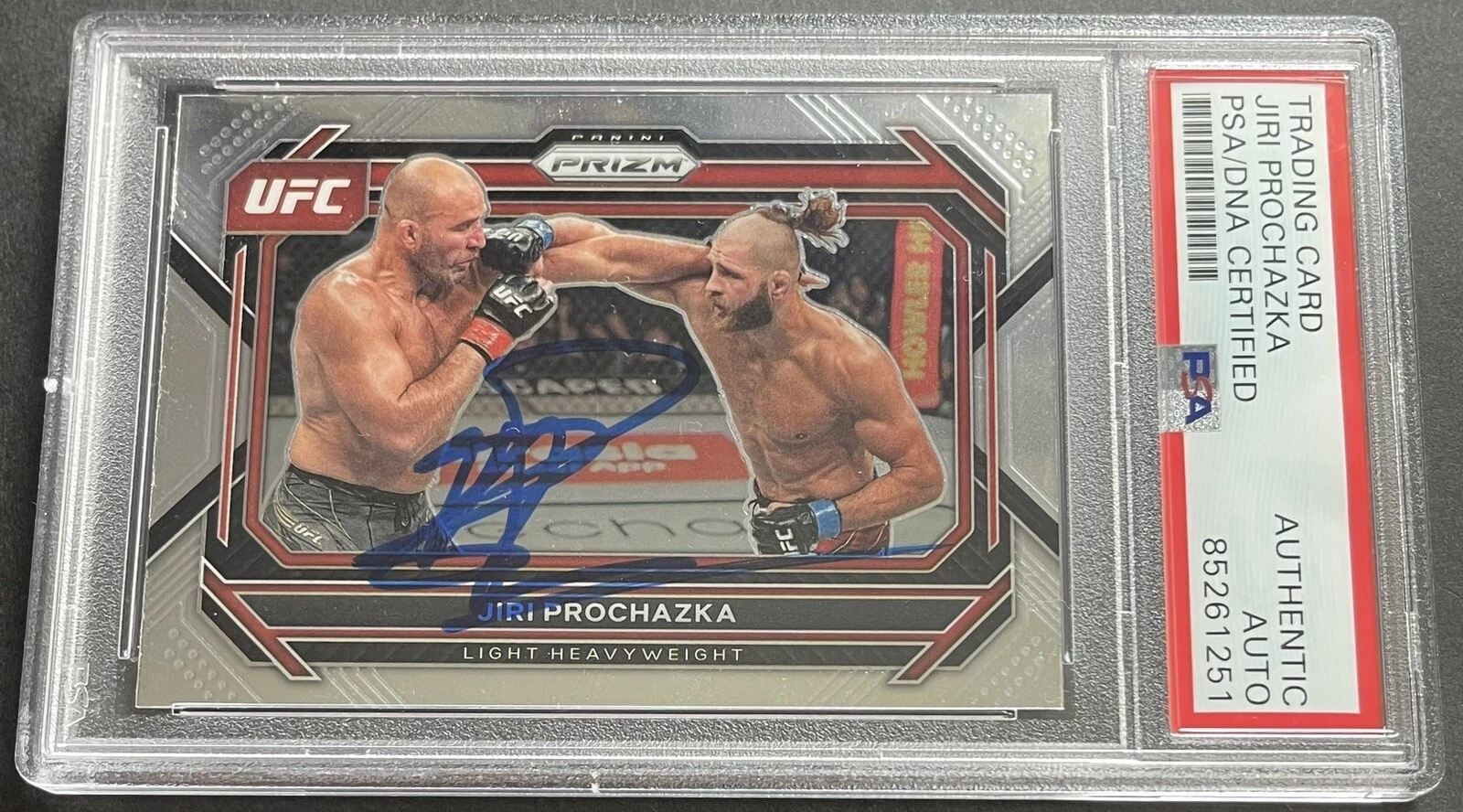 Jiri Prochazka Signed Autographed 2023 Prizm UFC Base Card PSA/DNA Slabbed