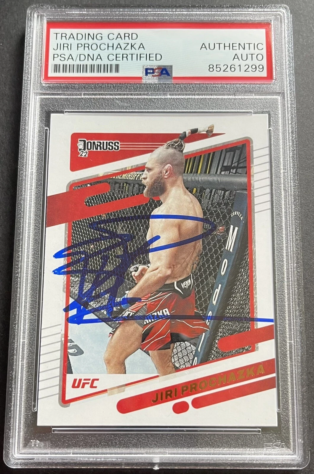 Jiri Prochazka Signed Autographed 2022 Donruss UFC Base Card PSA/DNA Slabbed