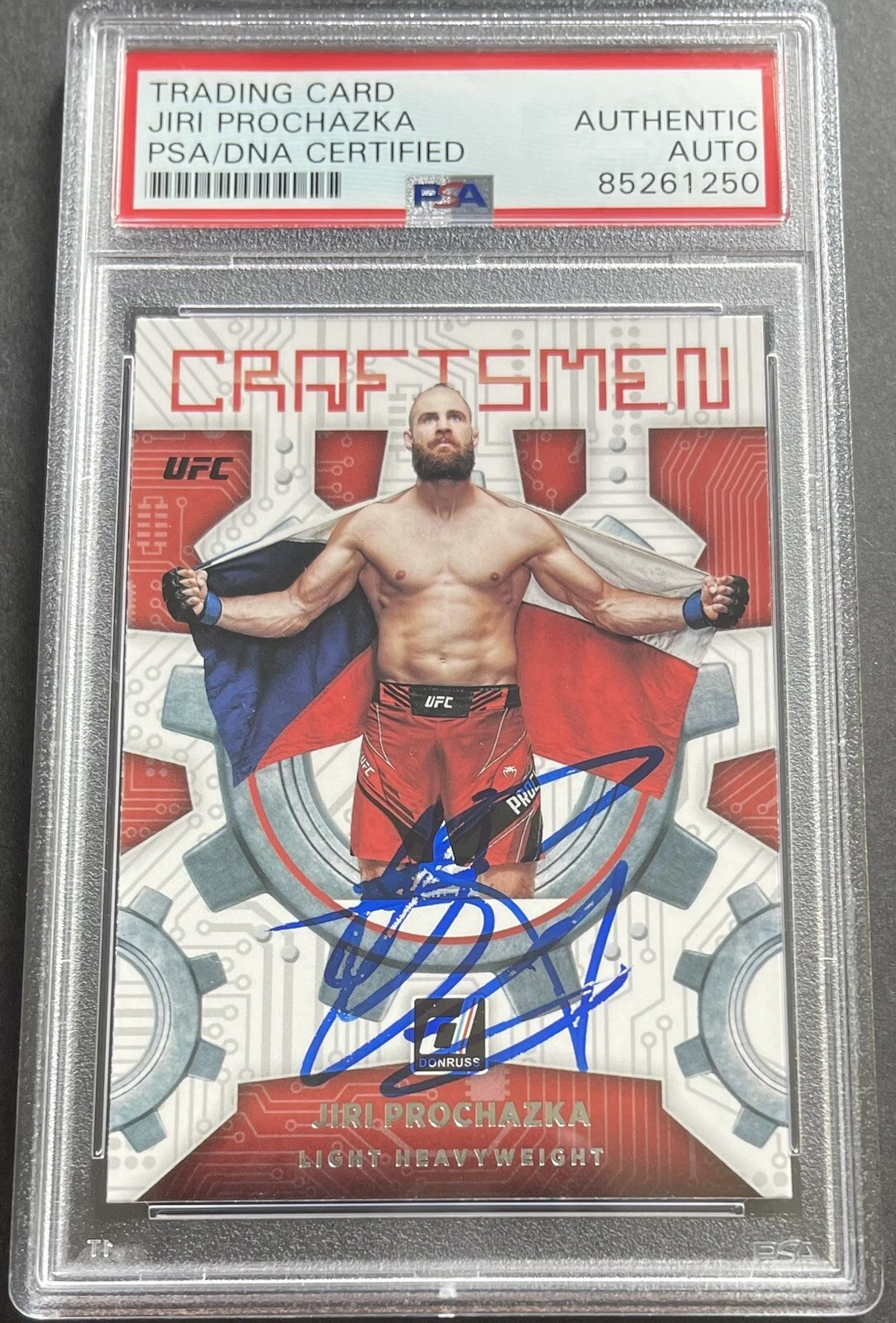 Jiri Prochazka Signed Autographed 2022 Donruss Craftsmen UFC Card PSA/DNA Slab