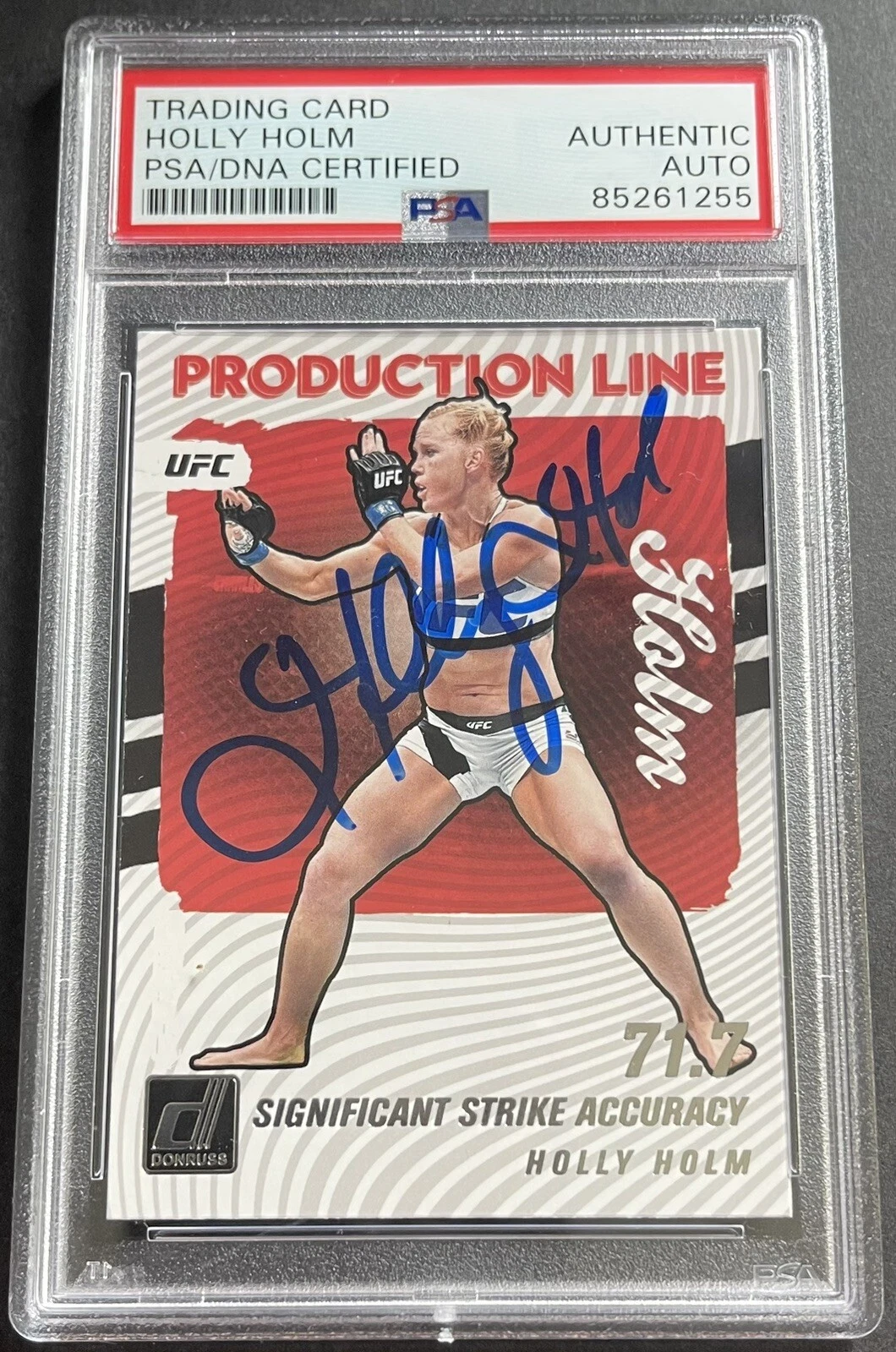 Holly Holm Signed Autographed 2022 Donruss Production UFC Card PSA/DNA Slabbed