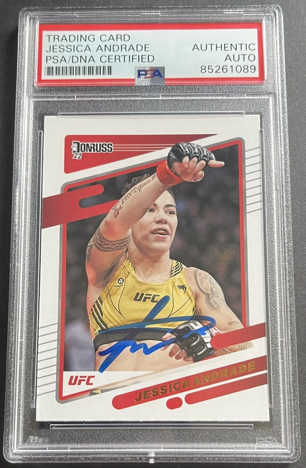 Jessica Andrade Signed Autographed 2022 Donruss UFC Base Card PSA/DNA Slabbed