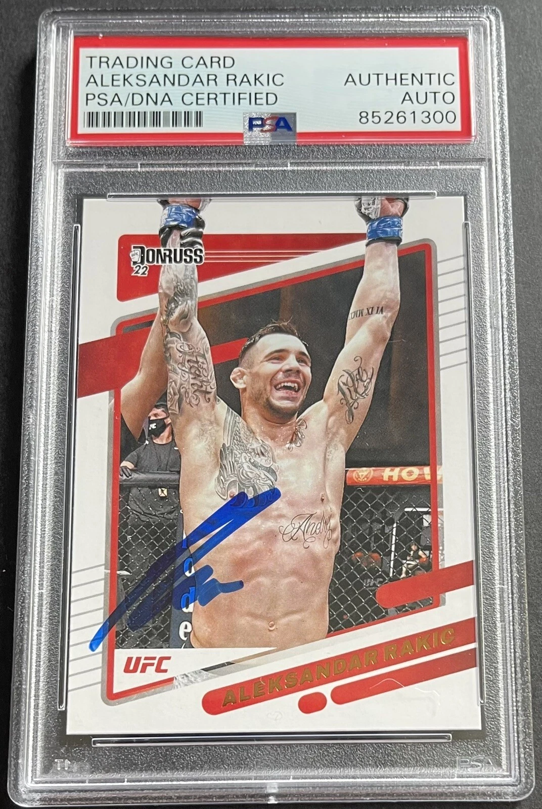 Aleksandar Rakic Signed Autographed 2022 Donruss UFC Base Card PSA/DNA Slabbed