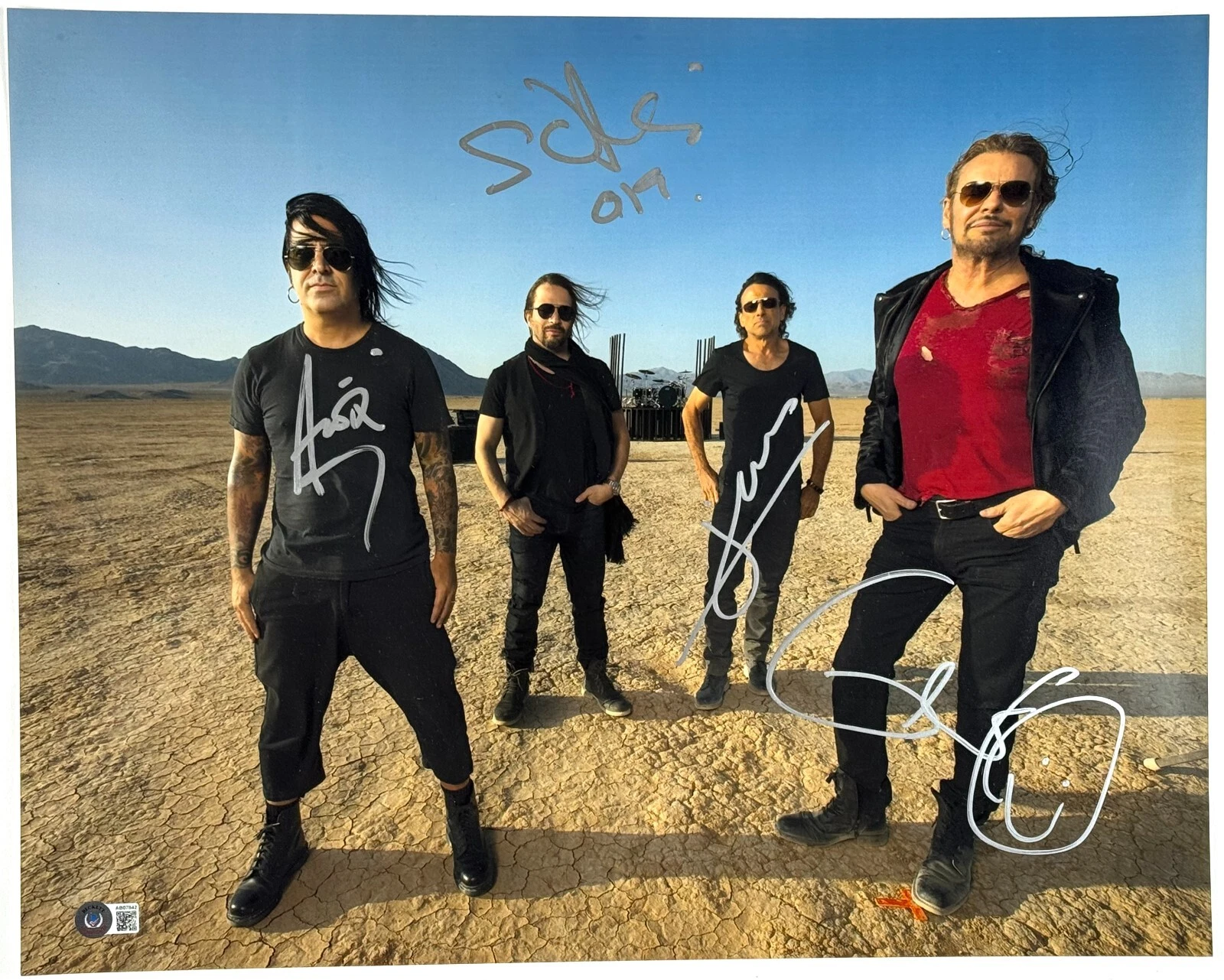 Mana Band Signed Autograph 16x20 Photo Poster Fher Olvera x4 Beckett COA