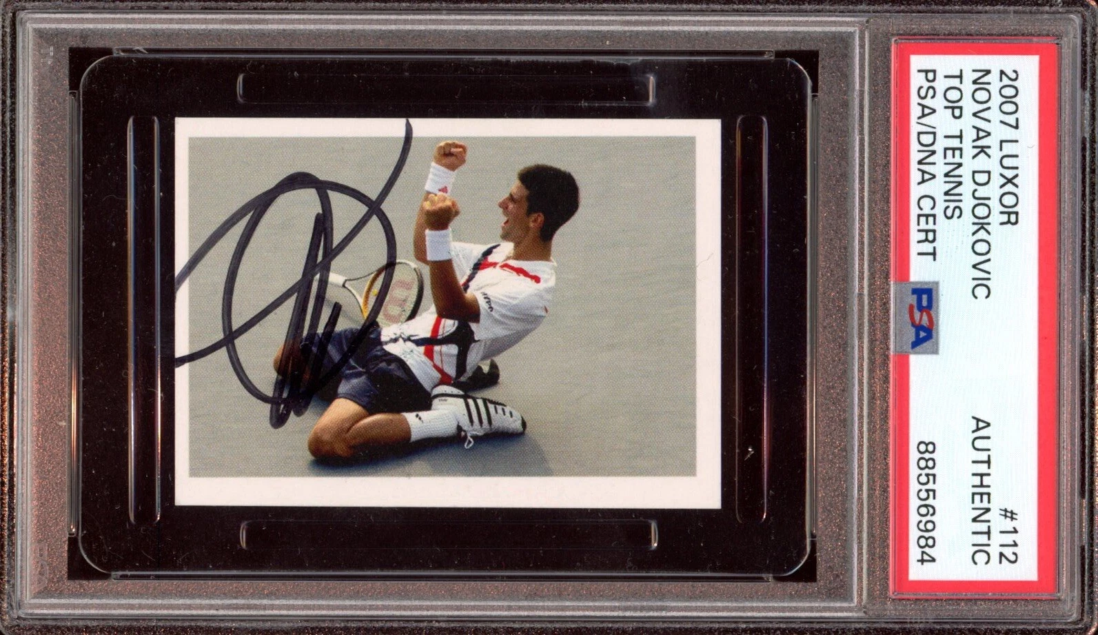 2007 Luxor #112 Novak Djokovic Signed Top Tennis Rookie Card Auto Psa Dual RC