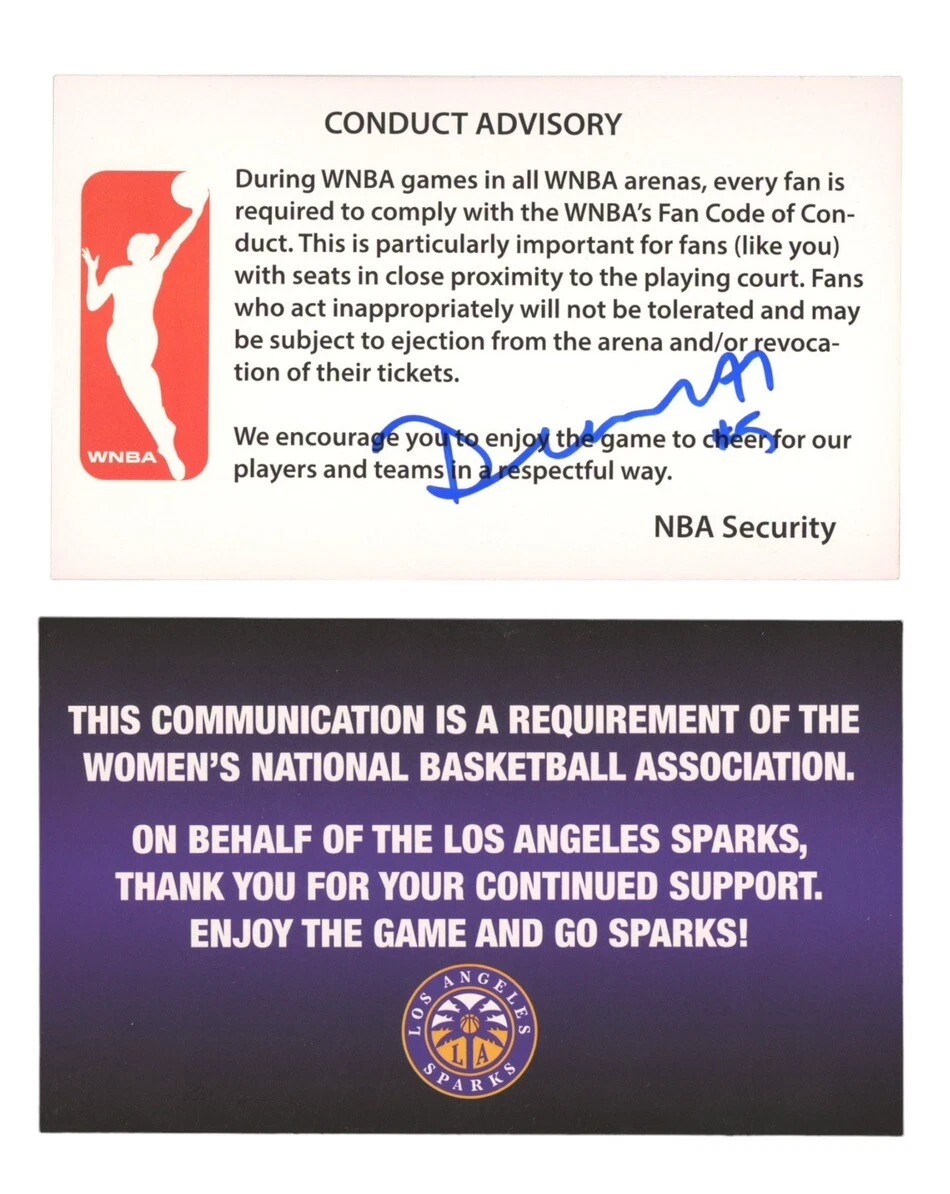 Dearica Hamby Signed Autographed Los Angeles LA Sparks #5 WNBA Logo Card Auto
