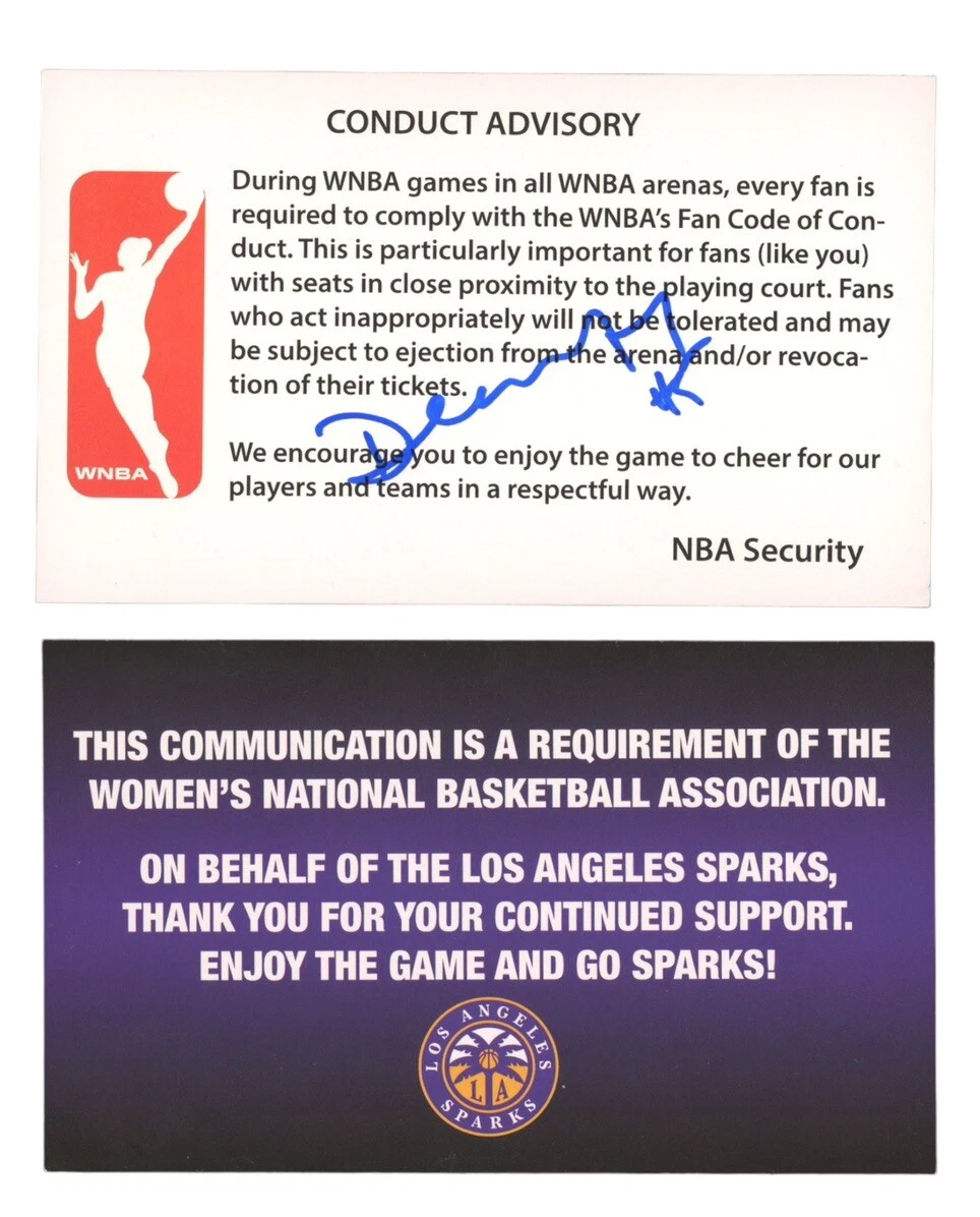 Dearica Hamby Signed Autographed Los Angeles LA Sparks #5 WNBA Logo Card Auto