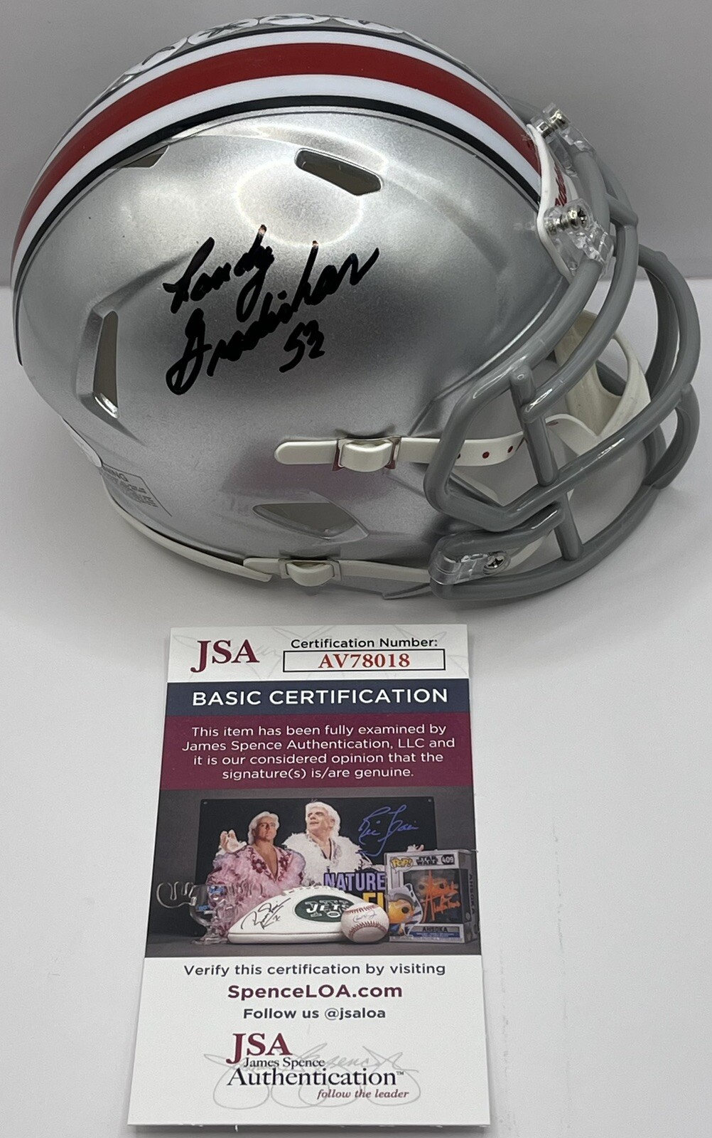Randy Gradishar Signed Autographed Ohio State Buckeyes Mini Helmet JSA COA