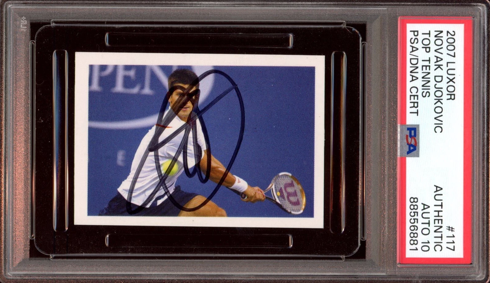 2007 Luxor #117 Novak Djokovic Signed Top Tennis Rookie Card Psa GEM MT 10 AUTO