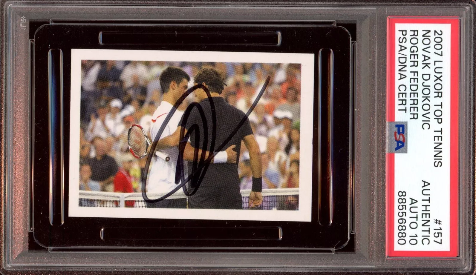 2007 Luxor #157 Novak Djokovic Top Tennis Rookie Psa GEM 10 AUTO Roger Federer