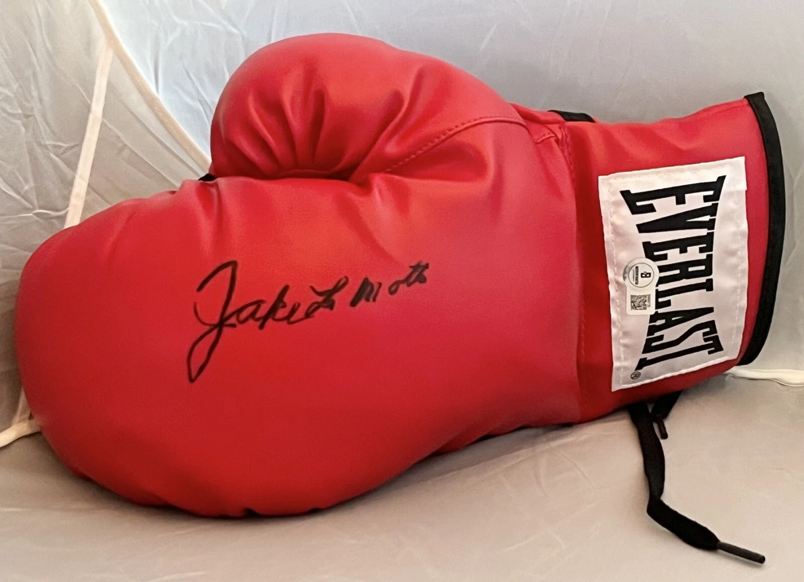 Jake LaMotta Raging Bull signed Everlast Boxing Glove autographed Beckett COA