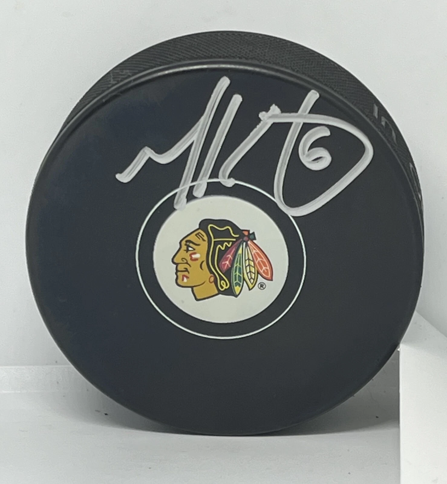 Michael Kostka signed Chicago Blackhawks Puck autographed Hawks