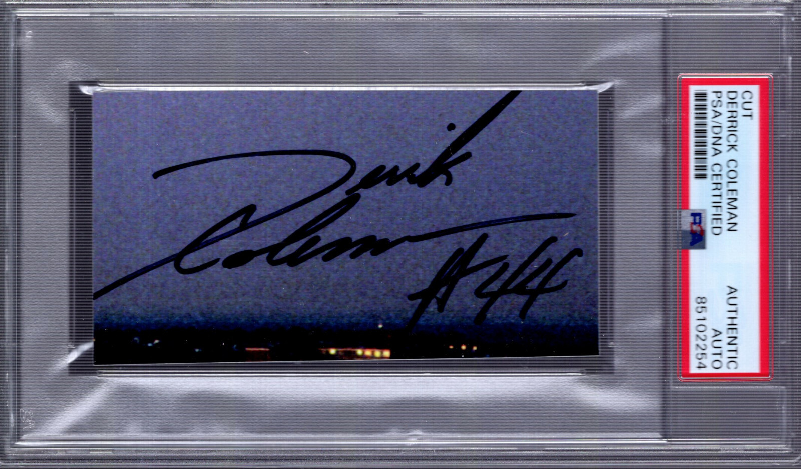DERRICK COLEMAN HAND SIGNED CUT SIGNATURE     SYRACUSE BASKETBALL    PSA SLABBED