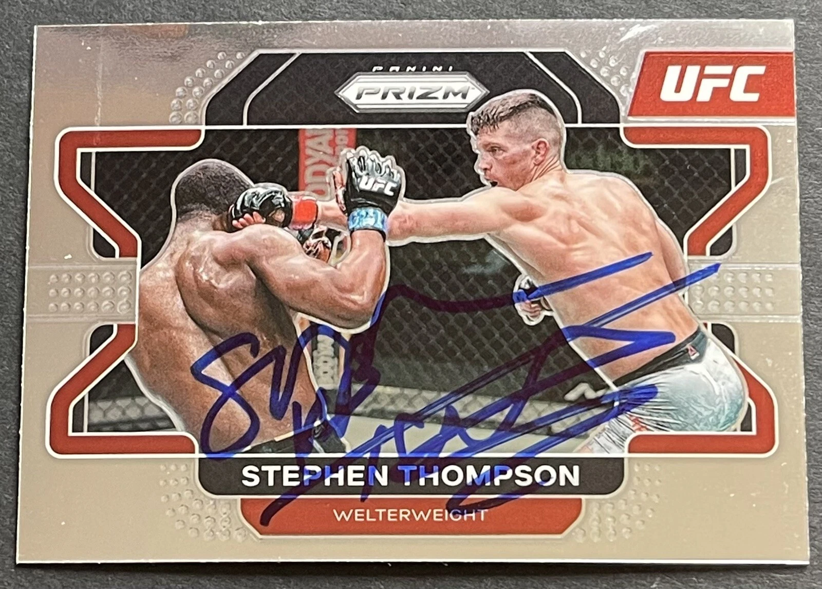 Stephen Thompson Signed 2022 Prizm UFC Auto On Card Beckett Coa
