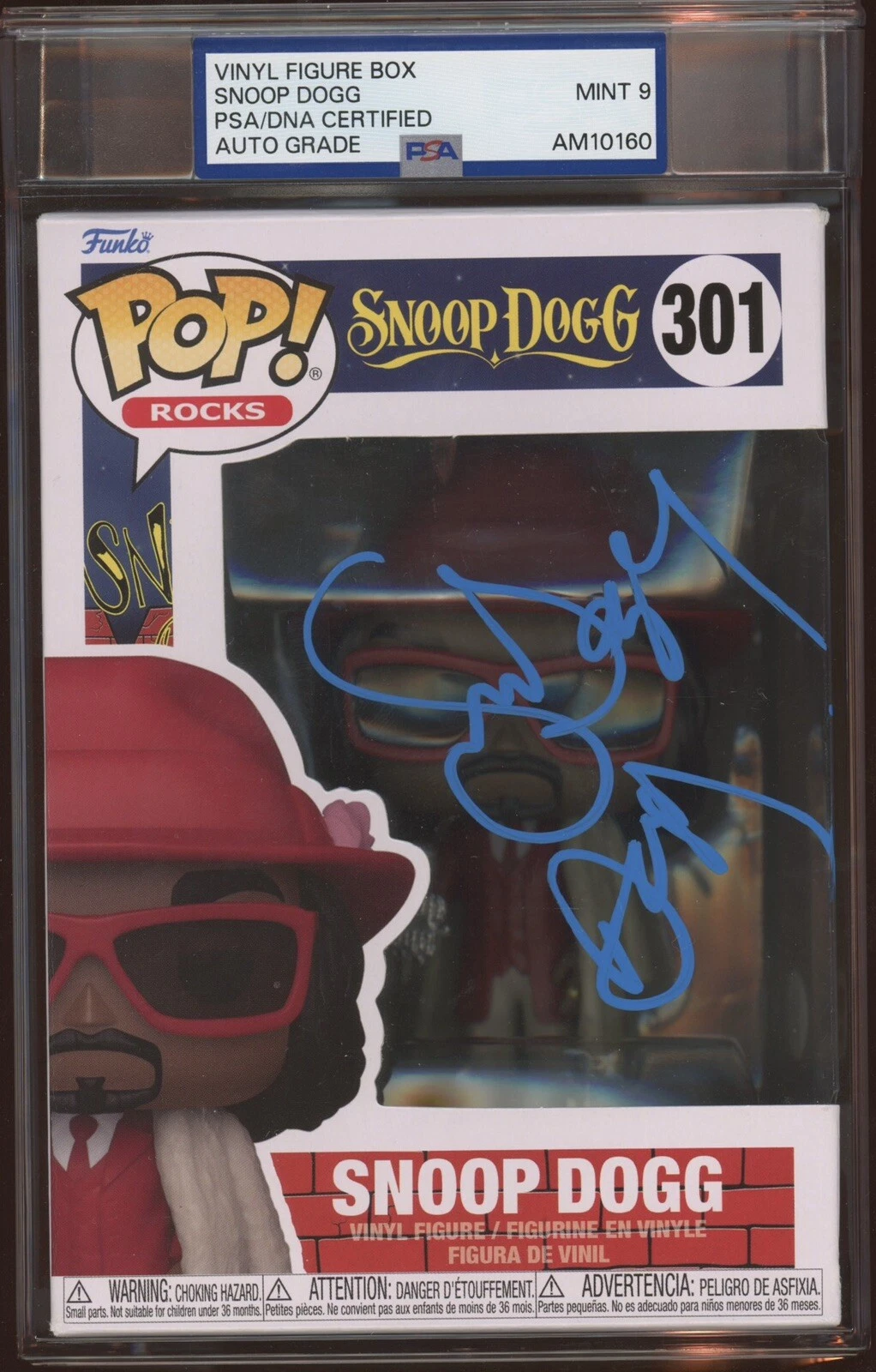 Snoop Doggy Dogg Signed Funko Pop #301 Psa/Dna Encapsulated MINT 9 AUTO