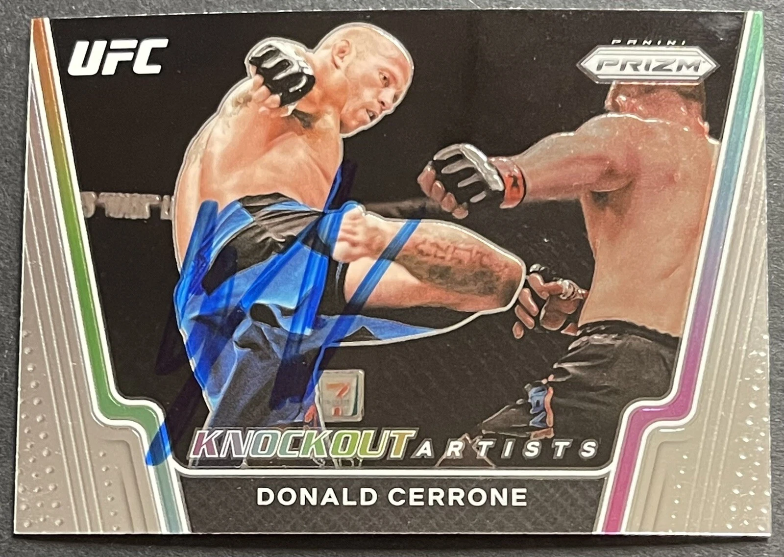 Donald Cowboy Cerrone Signed 2021 Prizm Knockout Artist Card UFC Beckett COA