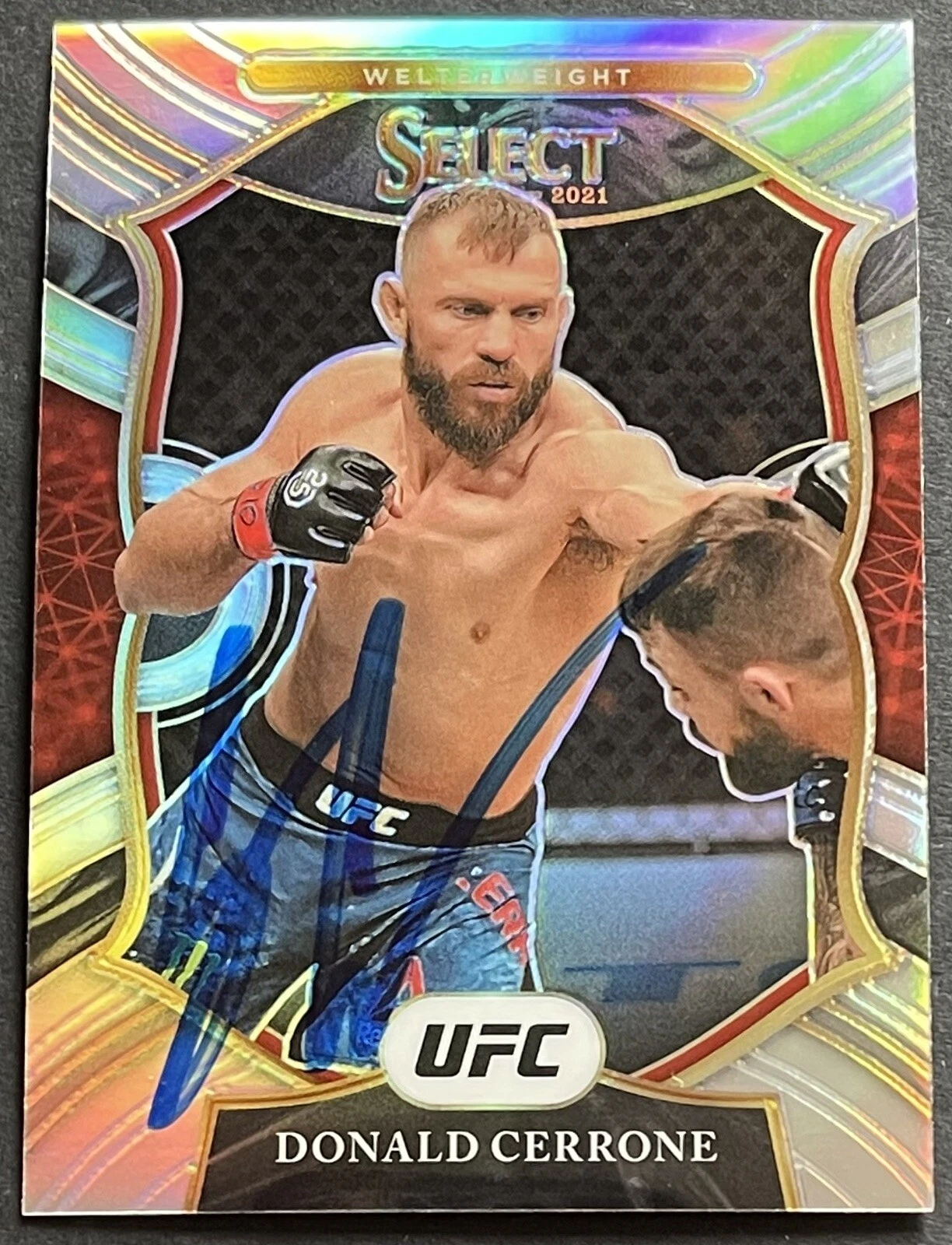 Donald Cowboy Cerrone Signed Auto 2021 Select Silver Card UFC Beckett COA