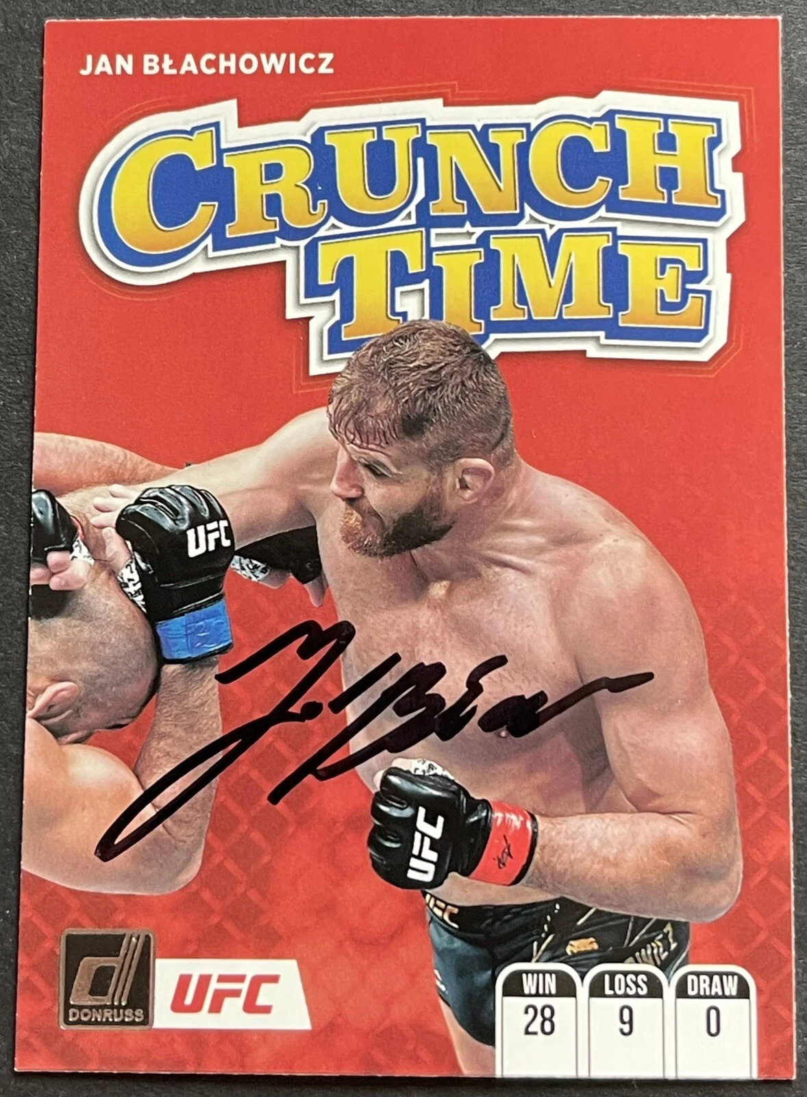 Jan Blachowicz Signed Auto 2022 Donruss Crunch Time UFC Card Beckett Coa