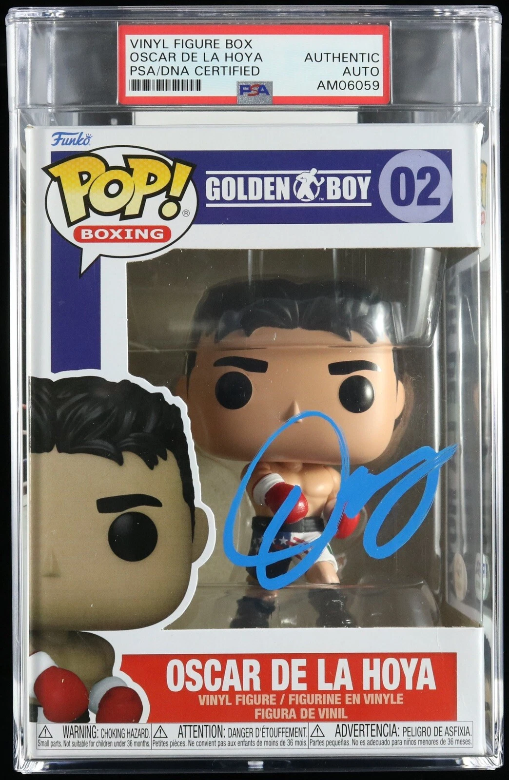 Oscar De La Hoya Signed Golden Boy Boxing Funko Pop #02 Psa/Dna Encapsulated