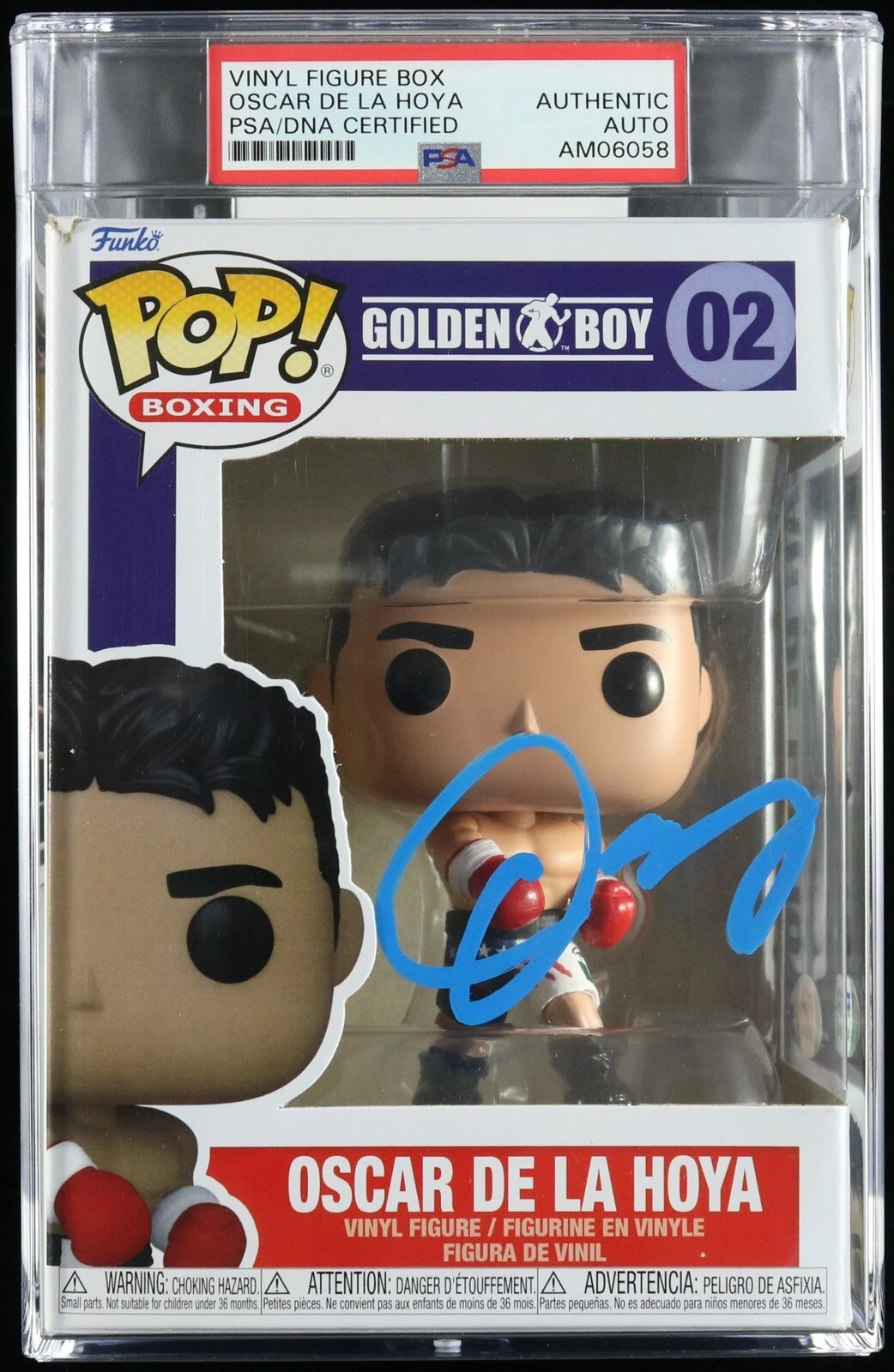 Oscar De La Hoya Signed Golden Boy Boxing Funko Pop #02 Psa/Dna Encapsulated