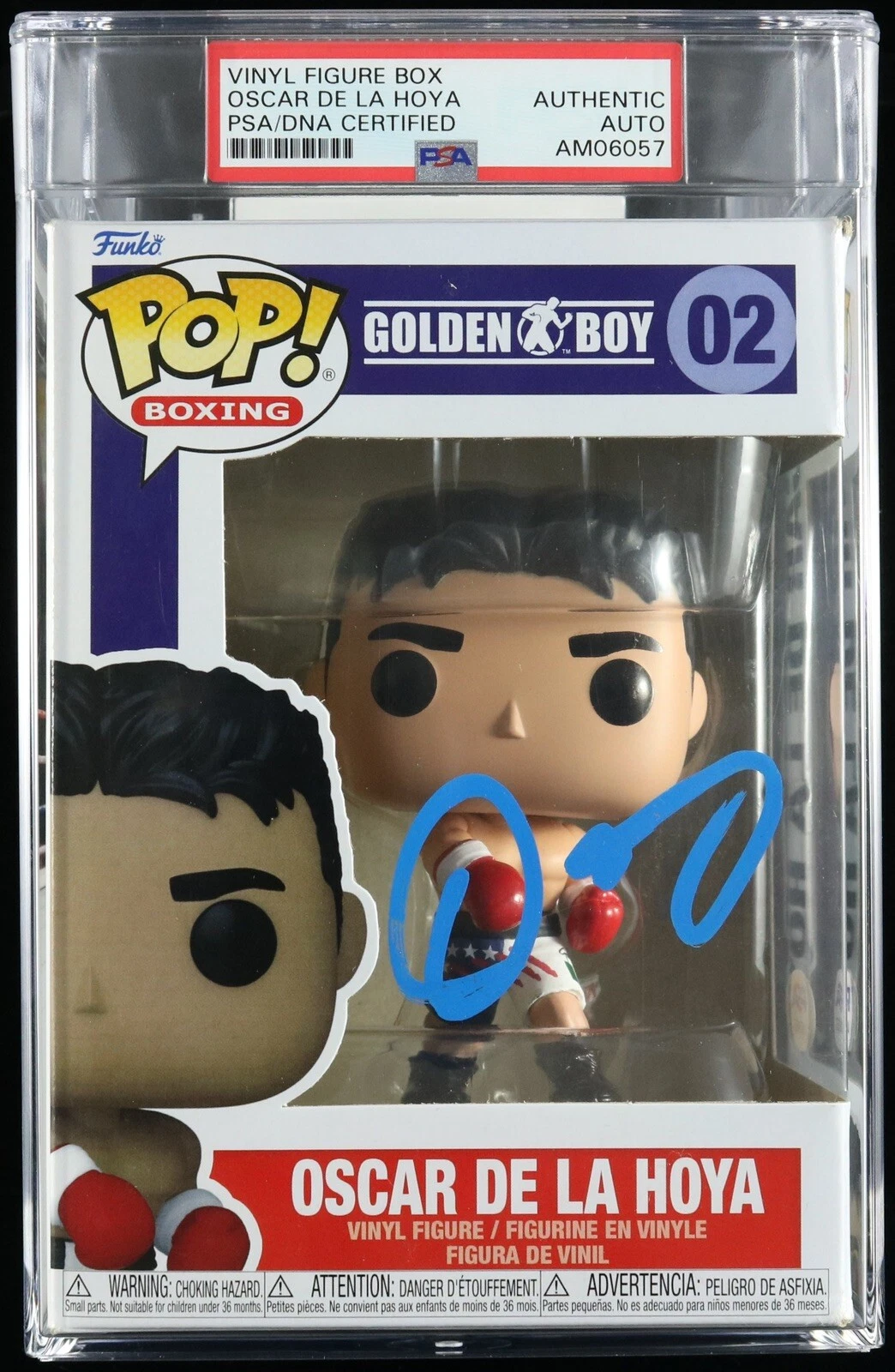 Oscar De La Hoya Signed Golden Boy Boxing Funko Pop #02 Psa/Dna Encapsulated