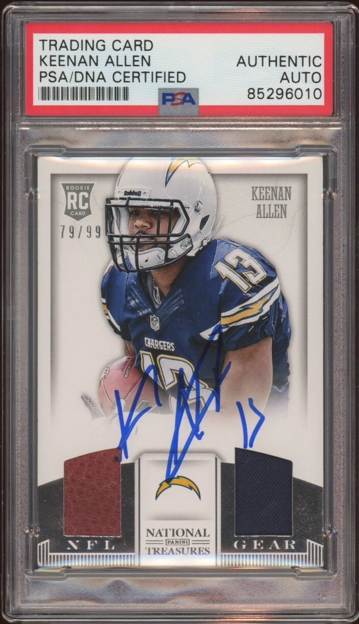 2013 National Treasures Keenan Allen Rookie NFL Dual Gear RPA Auto /99 Psa/Dna