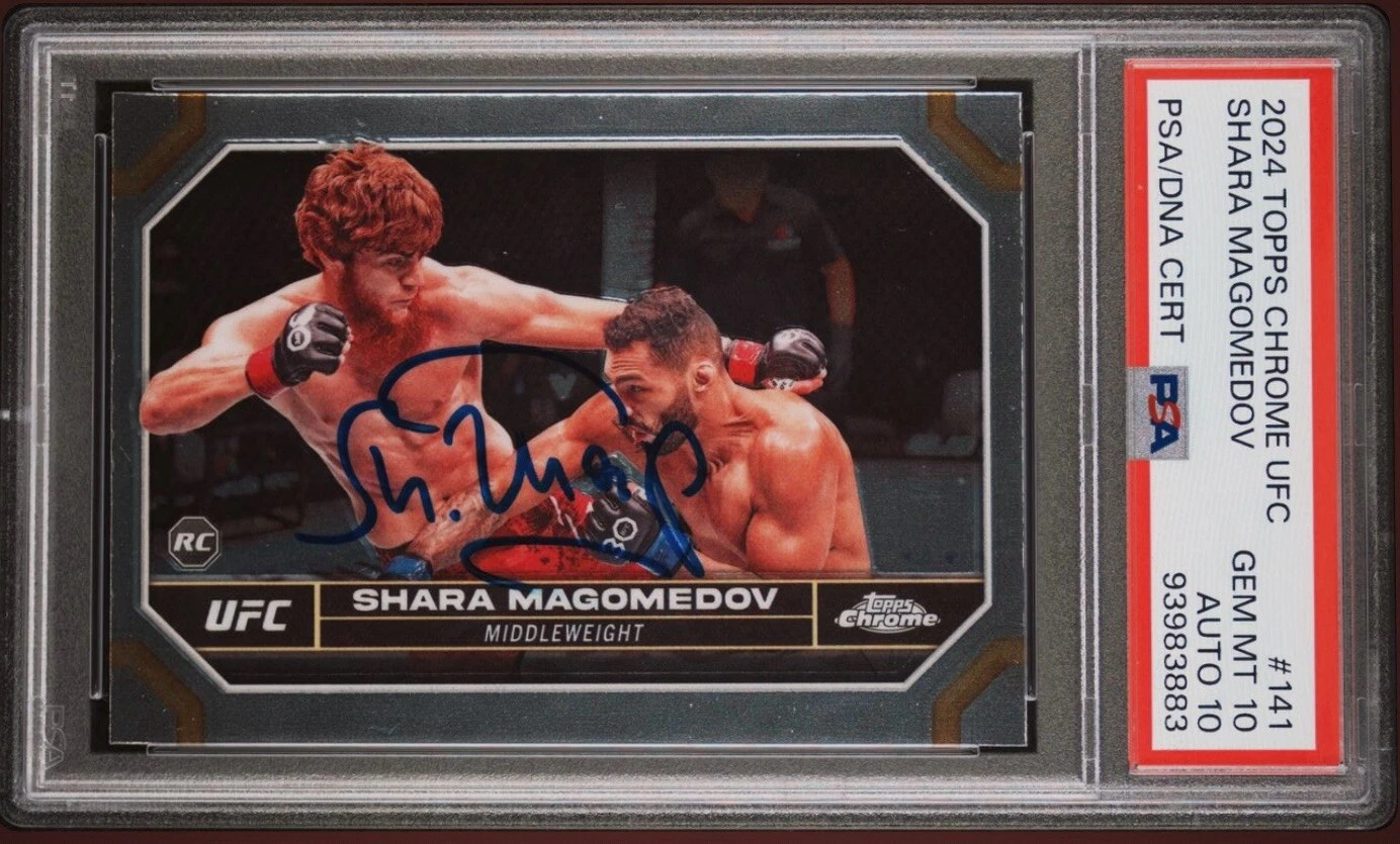 2024 Topps Chrome UFC #141 Shara Magomedov Rookie Auto Psa GEM MINT 10/10 RC